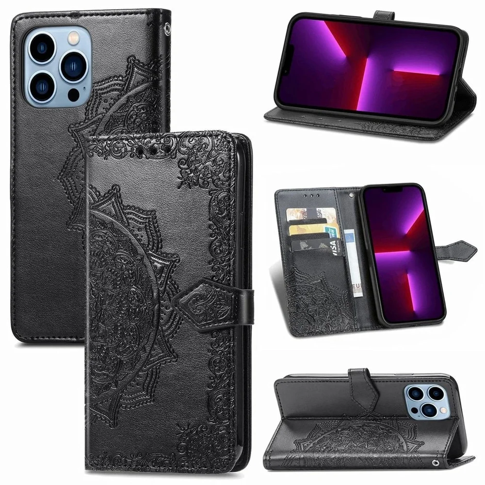 3-in-1 Phone Case In Black For iPhone 15 Plus
